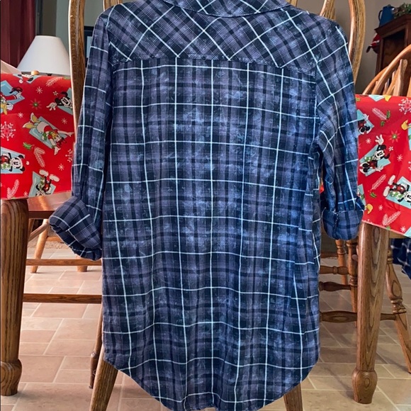 Rock Republic Purple Flannel Button Down - Picture 4 of 4